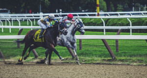 close horse race.